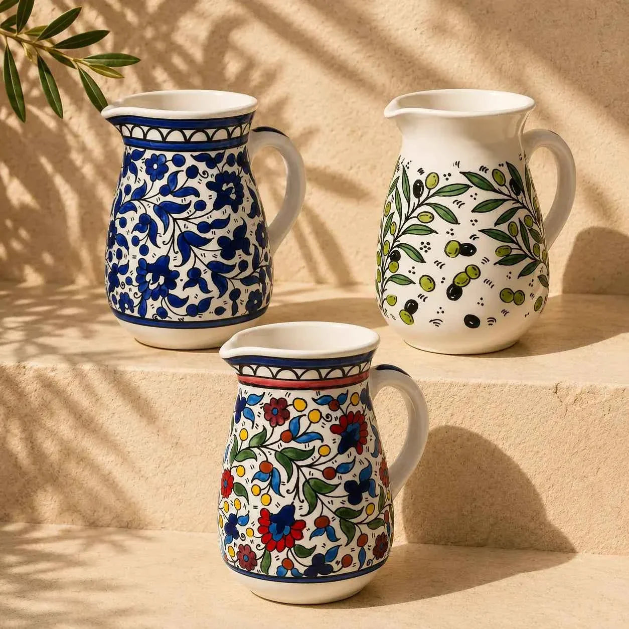 Haleeb Handmade Palestinian Ceramic Pitcher – Elevate Your Serving Experience