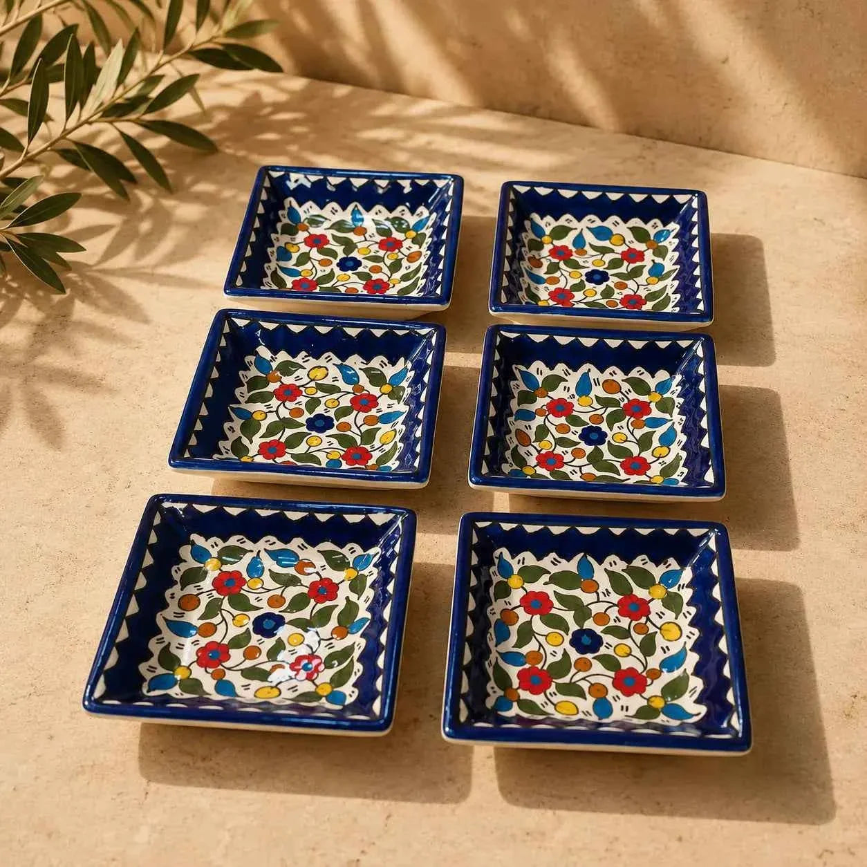 Handmade Ceramic Serving Plate - Elegant 10 cm Square Dish for Appetizers & Decor