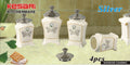 Ceramic Canister 4 Piece Set Silver