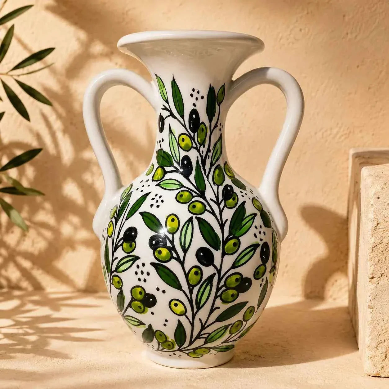 Handmade Ceramic Vase with Handles - Perfect for Timeless Home Décor