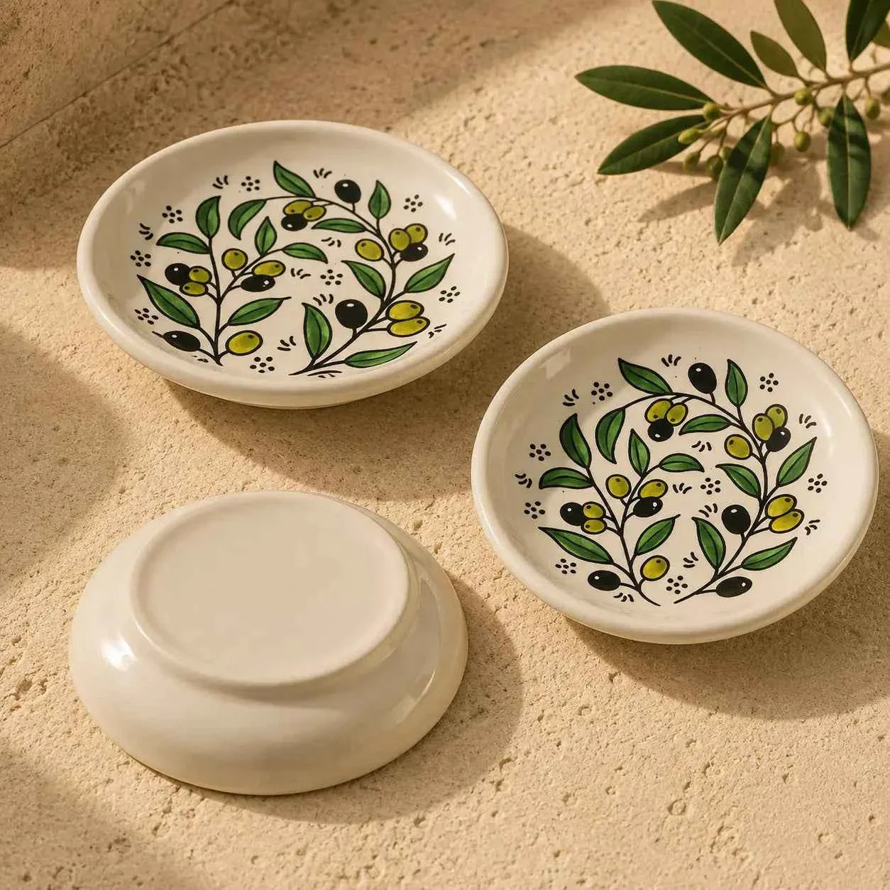 Handmade Olive Design Ceramic Bowl – Perfect for Serving and Decor