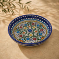 Handmade Ceramic Serving Bowl – Beautifully Designed Floral Pasta & Salad Bowl for Everyday Use