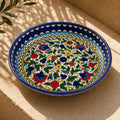 Handmade Floral Ceramic Bowl - Vibrant Tableware for Salads, Pasta & Everyday Meals