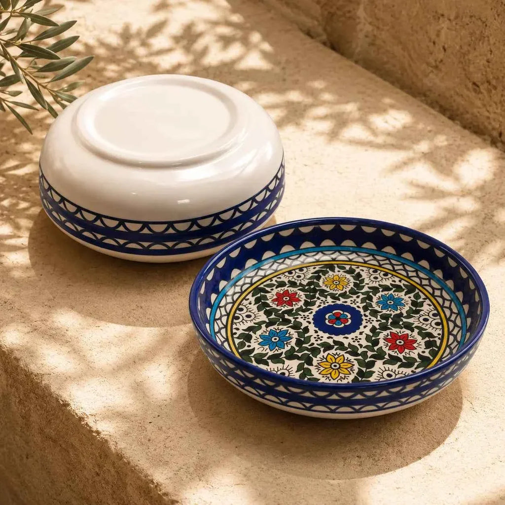 Handmade Ceramic Serving Bowl – Elevate Your Mediterranean Dining Experience