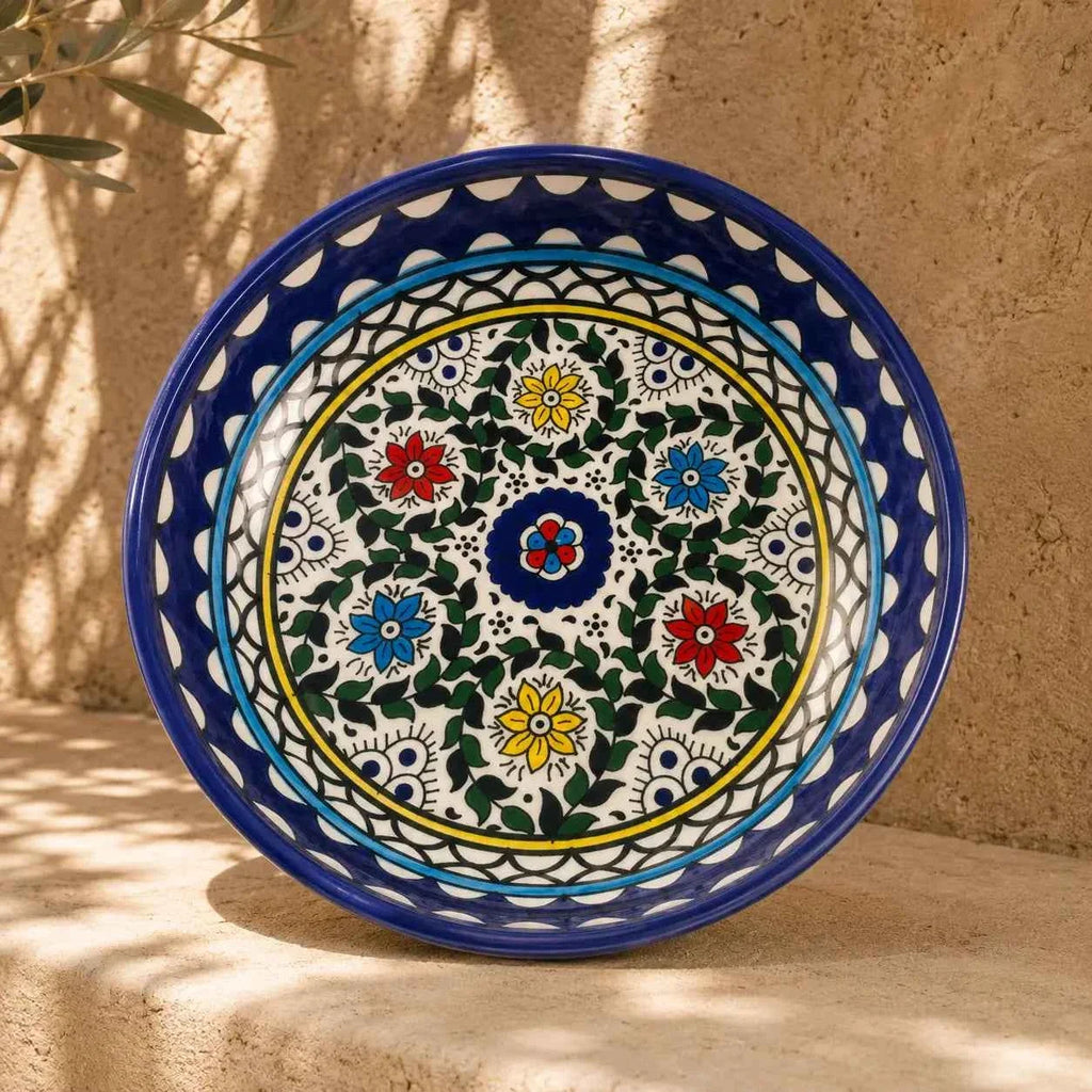 Handmade Ceramic Serving Bowl – Elevate Your Mediterranean Dining Experience