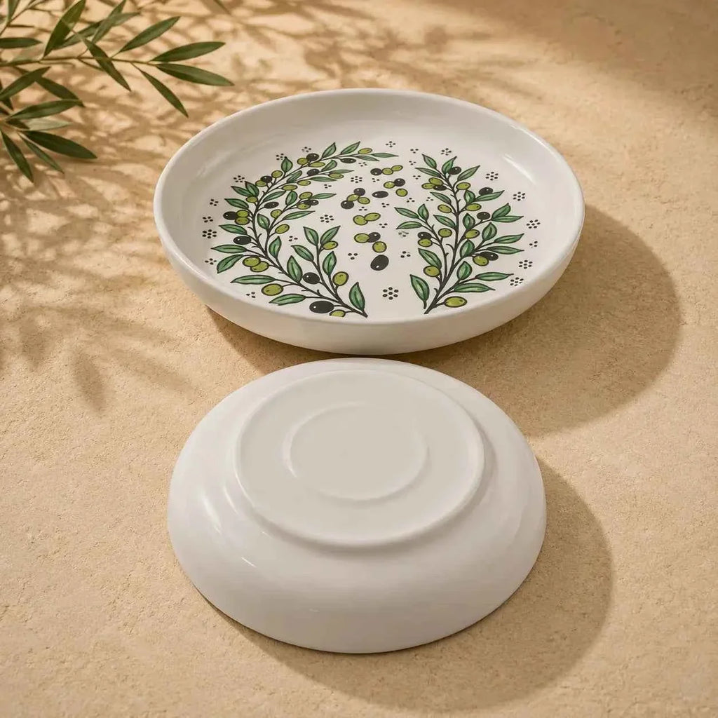 Handmade Ceramic Serving Bowl – Zatoun Design for Salads, Pasta, and More