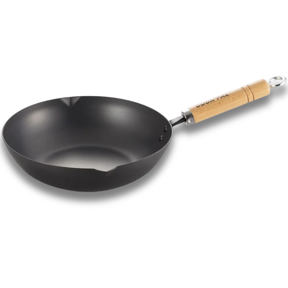 Yoshikawa Cook-Pal Ren 28cm Nitrided Carbon Steel Deep Frying Pan