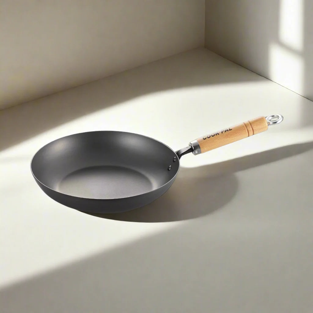 Yoshikawa Cook-Pal Ren 24cm Nitrided Carbon Steel Fry Pan