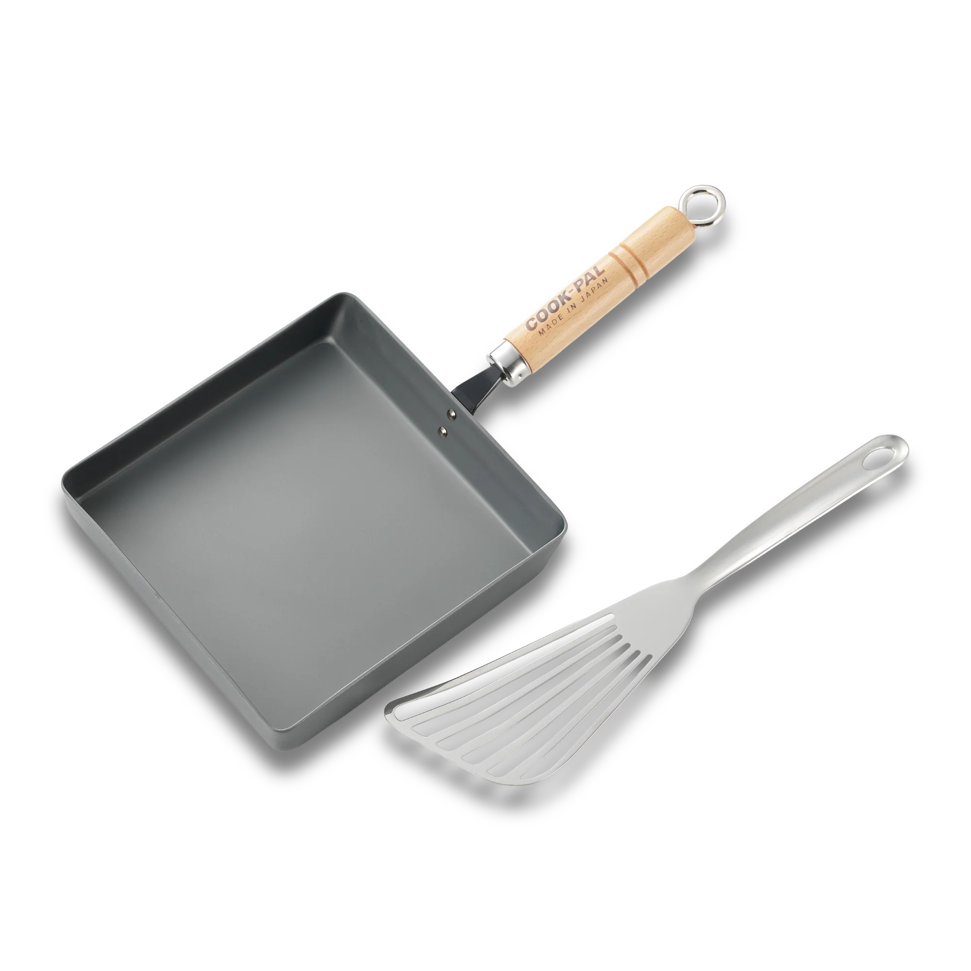 Yoshikawa Cook-Pal Ren Large Nitrided Carbon Steel Rolled Egg/Omelet Pan (Tamagoyaki)