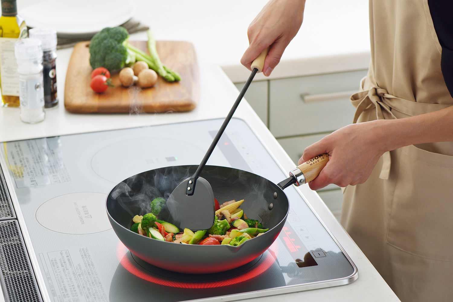 Yoshikawa Cook-Pal Ren 20cm Nitrided Carbon Steel Deep Frying Pan