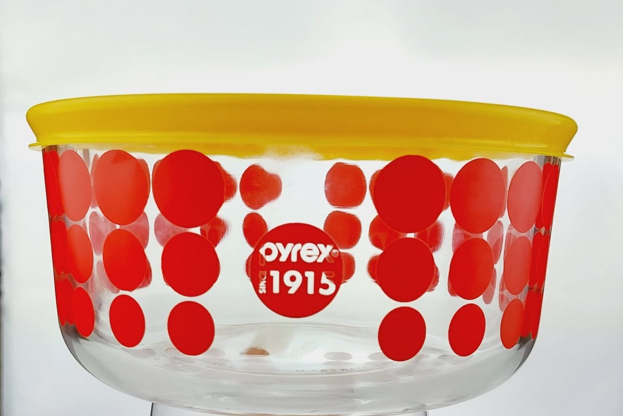 4 Cup Decorated Pyrex 100 Year Anniversary Red