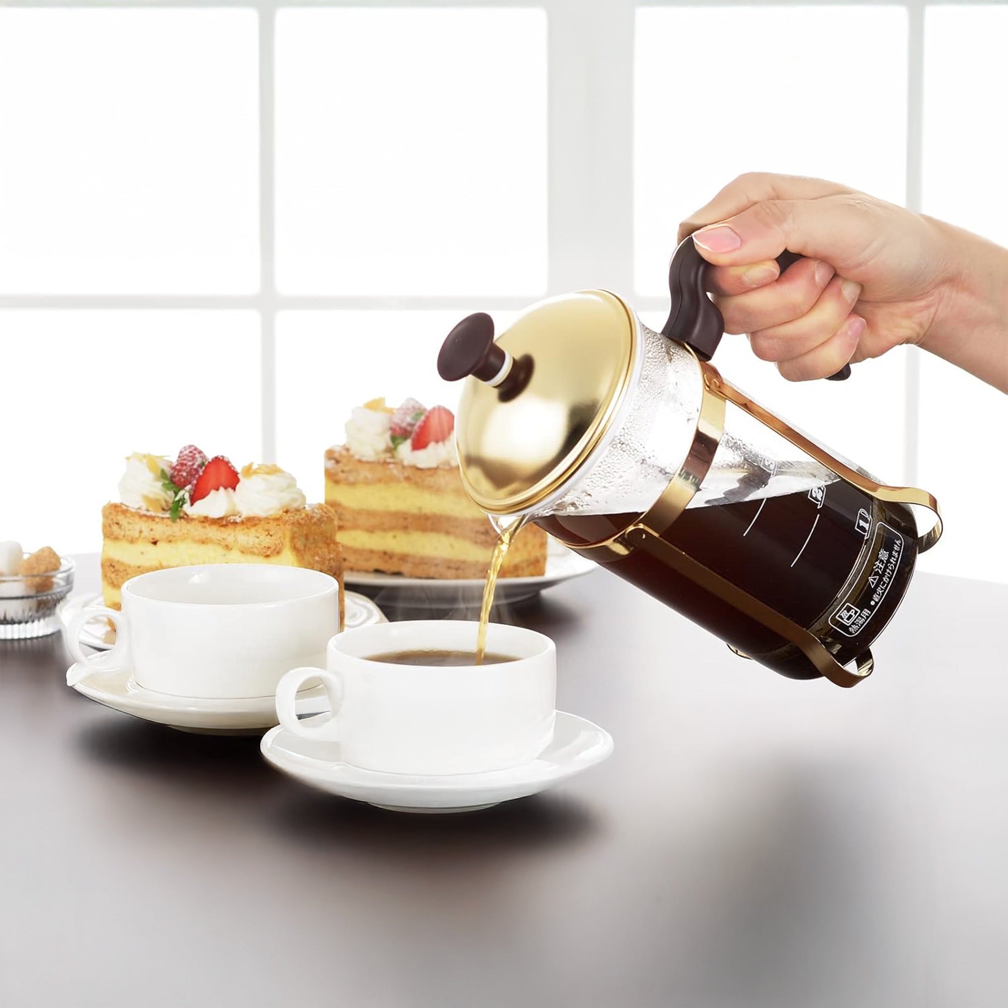 Yoshikawa Stainless Steel Coffee Press Server 600ml – Made in Japan