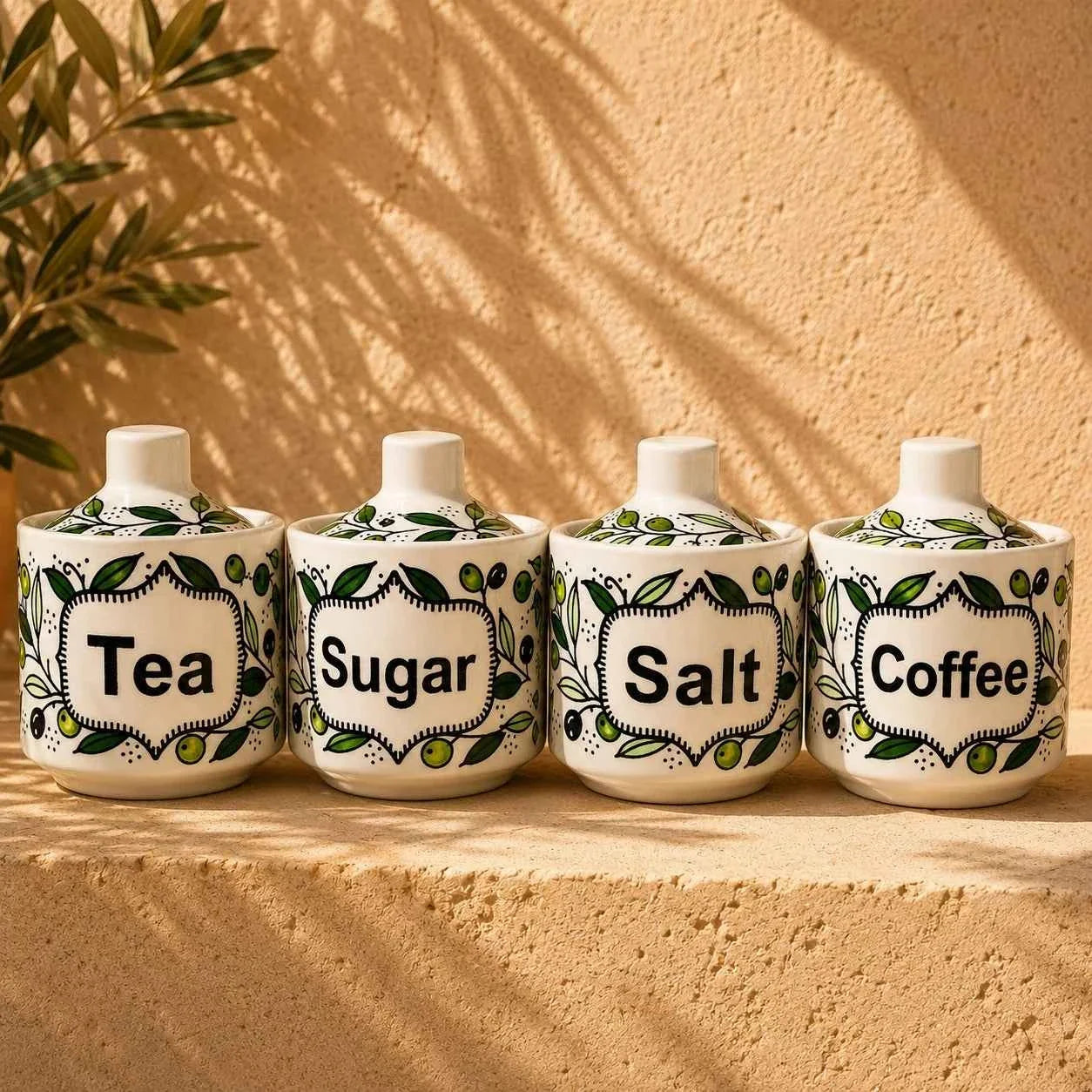 Handmade Olive Branch Storage Canister - Elevate Your Kitchen Style & Organization
