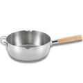 Yoshikawa Yukihira 24 cm Pot | 3.6 L Stainless Steel with Wooden Handle