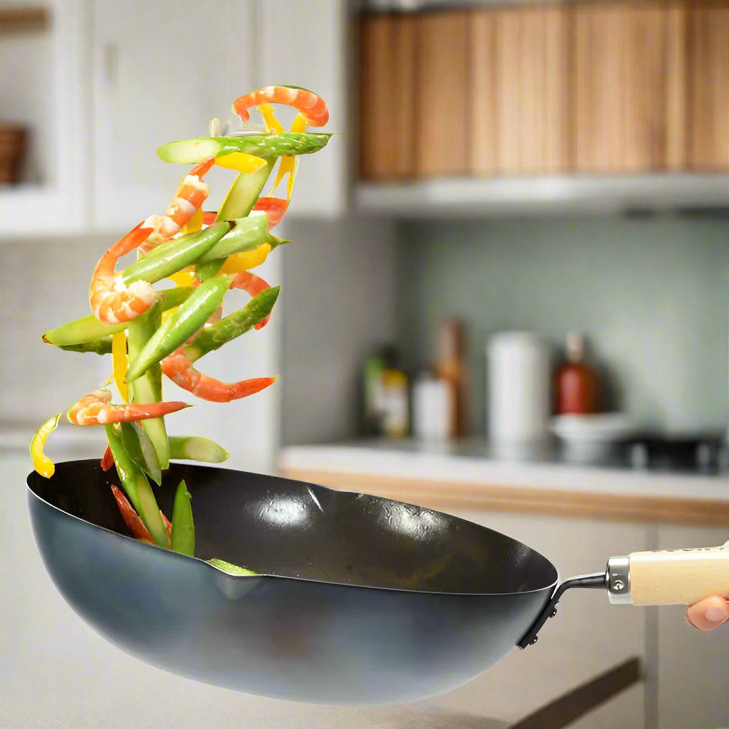 Yoshikawa Cook-Pal Ren 36cm Nitrided Carbon Steel Beijing Wok