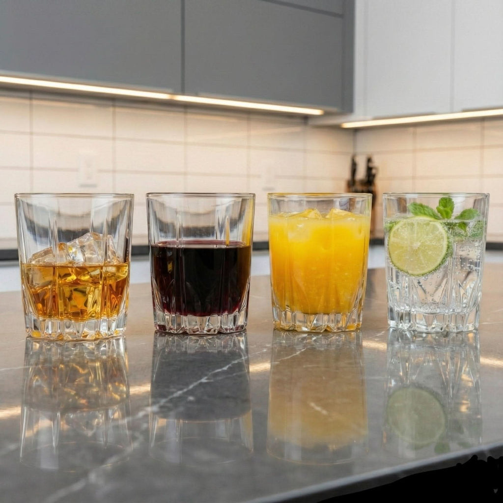 Pasabahce Erika Double Old Fashioned Glasses - Set of 4