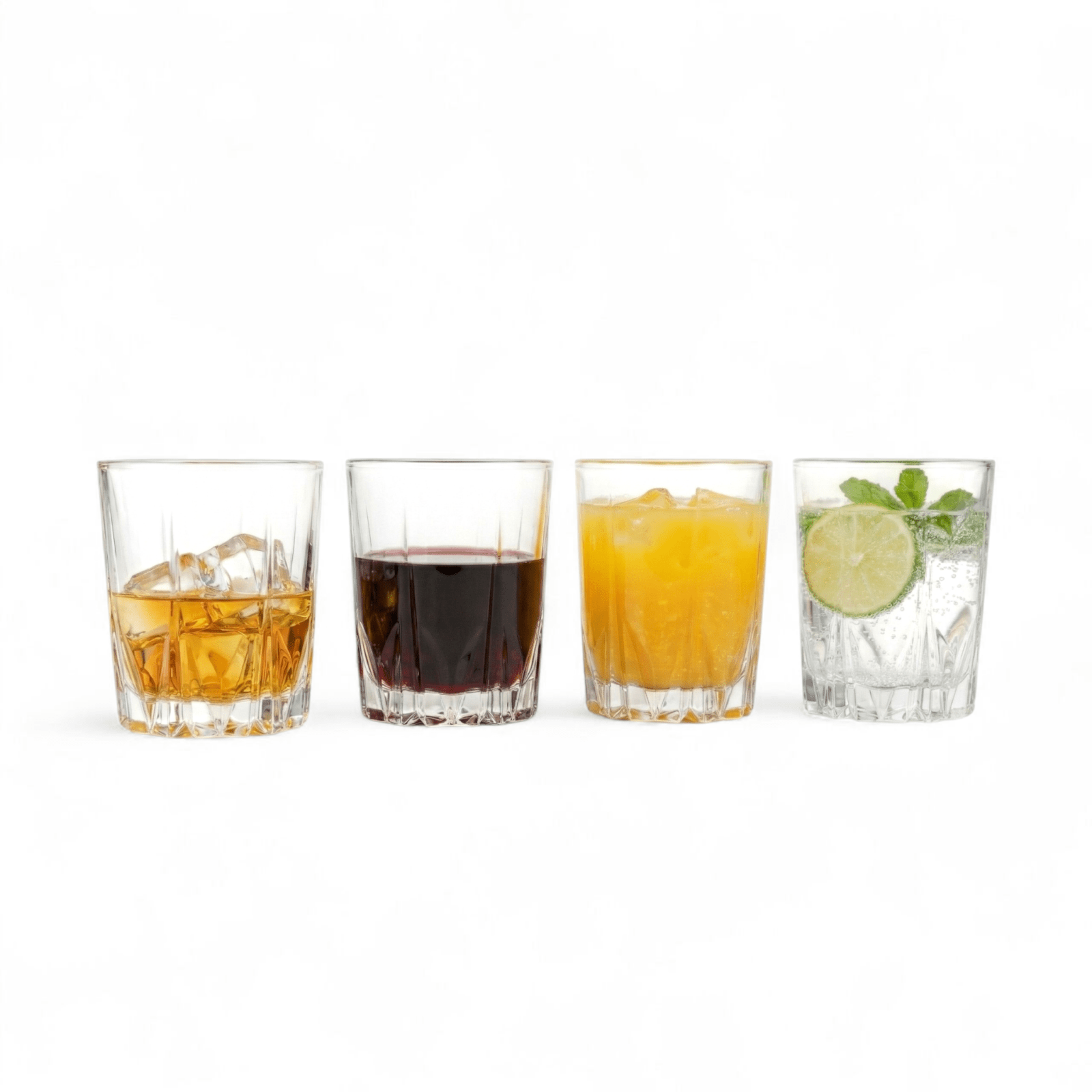 Pasabahce Erika Double Old Fashioned Glasses - Set of 4